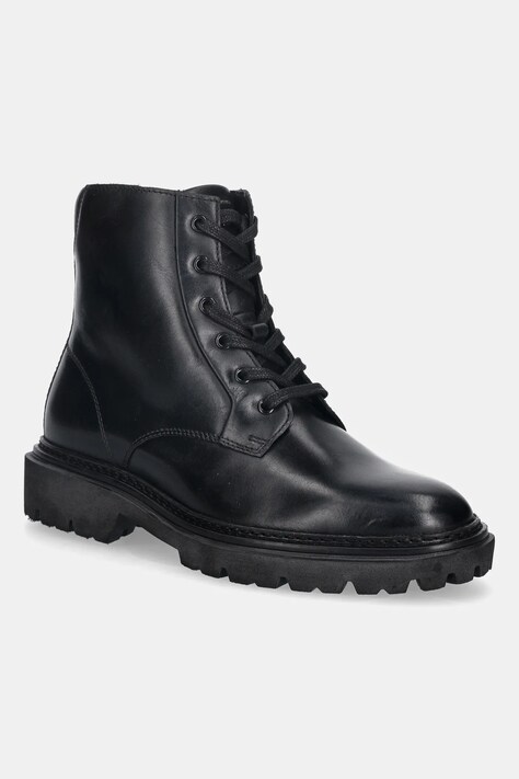 Gant botki skórzane Ivyhill damskie kolor czarny na płaskim obcasie 31531116