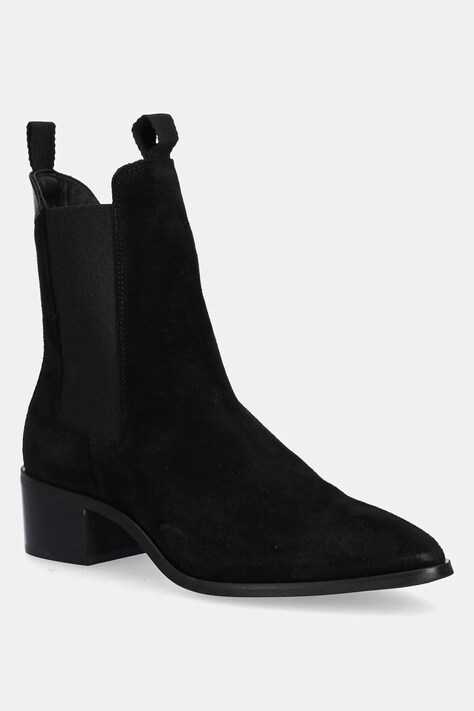 Gant sztyblety zamszowe St Broomly damskie kolor czarny na płaskim obcasie 31553093