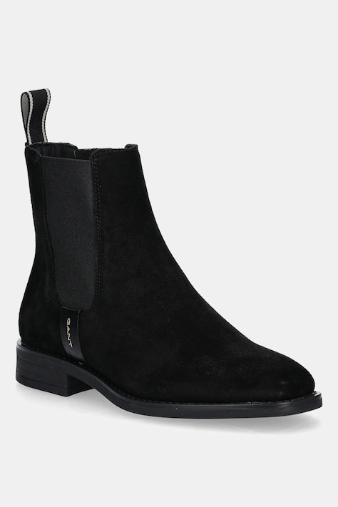Gant sztyblety zamszowe Fayy damskie kolor czarny na płaskim obcasie 31553127