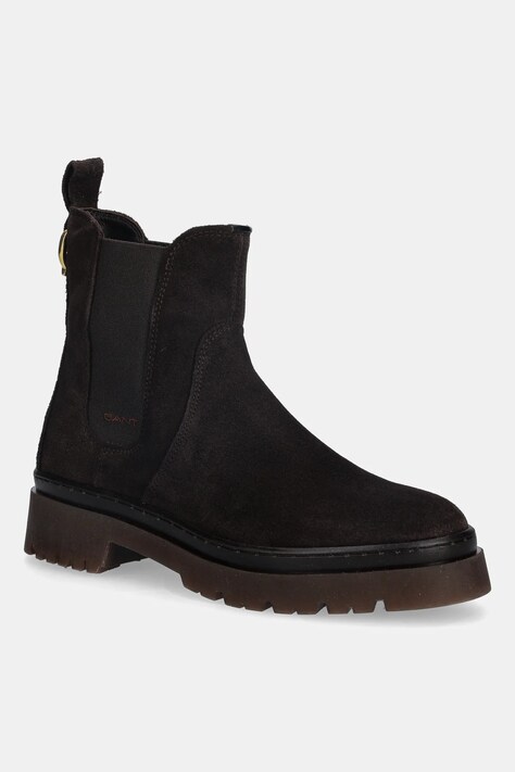 Gant sztyblety zamszowe Aligrey damskie kolor brązowy na platformie 31553157