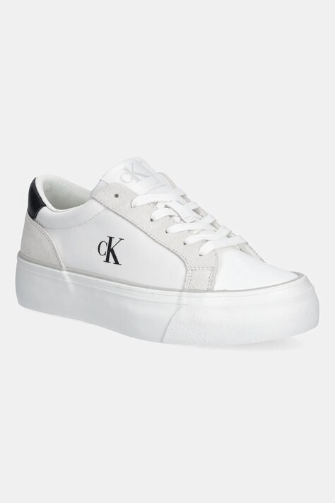 Кросівки Calvin Klein Jeans VULC FLATFORM MG NYLON MIX колір білий YW0YW01896