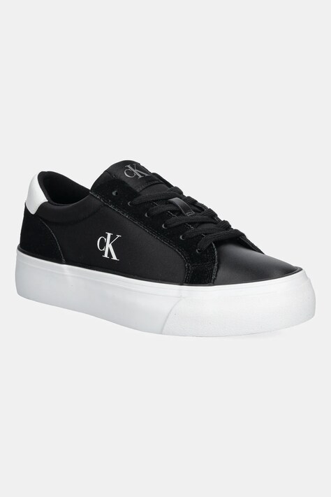 Calvin Klein Jeans sneakersy VULC FLATFORM MG NYLON MIX damskie kolor czarny YW0YW01896