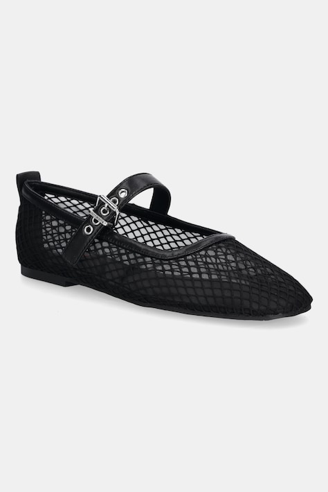 Baleríny Tommy Jeans TJW MESH MARYJANE BALLERINA černá barva, EN0EN02872
