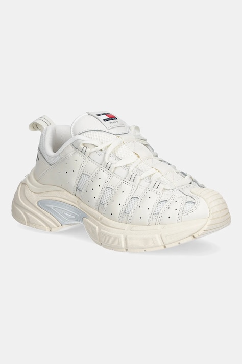 Tommy Jeans sneakers din piele ARCHIVE '95 culoarea bej, EN0EN02865
