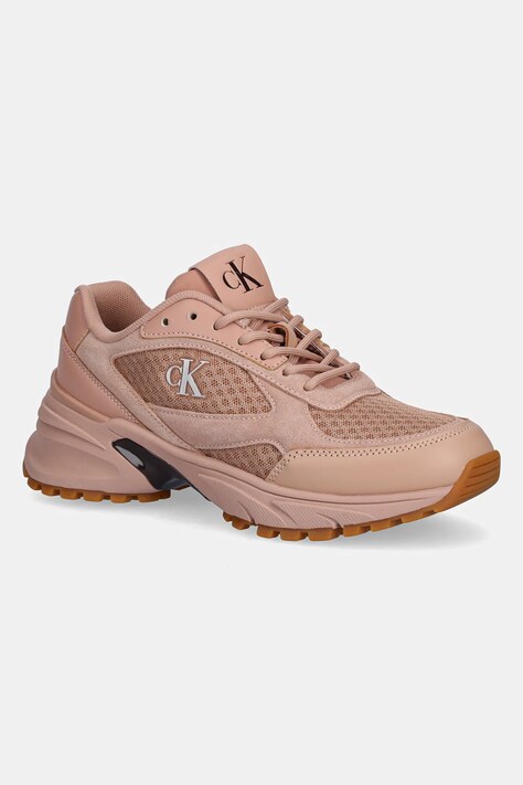 Calvin Klein sneakersy HIKE RUNNER MESH MIX CK damskie kolor beżowy YW0YW01994
