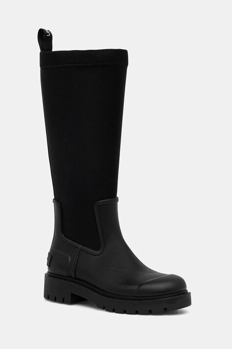 Calvin Klein kalosze HIGH RAINBOOT NEOPRENE damskie kolor czarny YW0YW02002