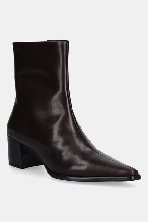 Kožne gležnjače Vagabond Shoemakers GISELLE boja: smeđa, s debelom potpeticom, 5854-001-35
