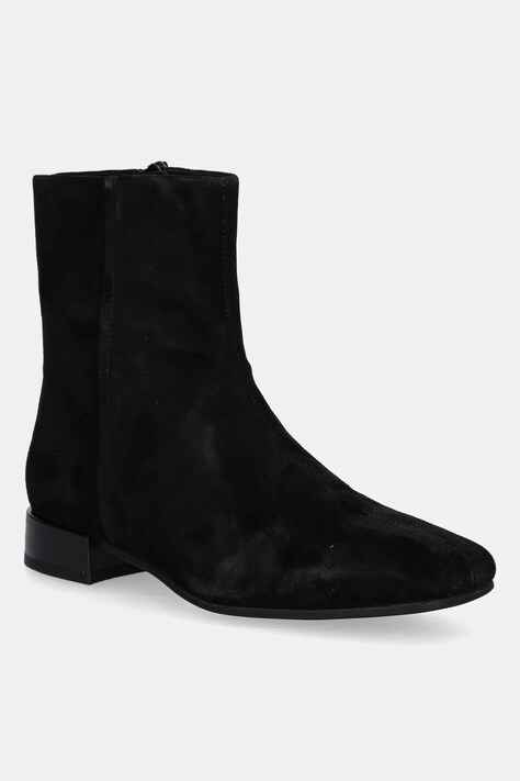 Vagabond Shoemakers botki zamszowe MONA damskie kolor czarny na płaskim obcasie 5955-040-20