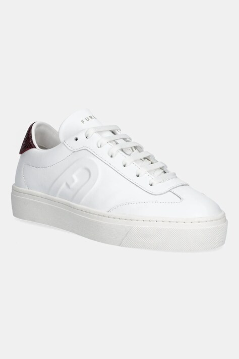 Furla sneakers din piele Enjoy Lace-Up Sneaker culoarea alb, YJ10ENJ BX4054 4187S