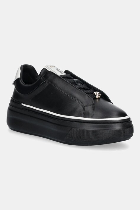 Δερμάτινα αθλητικά παπούτσια Furla Nuage Lace-Up Sneaker χρώμα: μαύρο, YJ86NUA BX4067 P1900