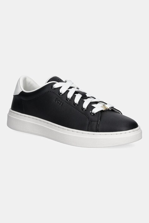 BOSS sneakersy skórzane Kieran damskie kolor czarny 50548110