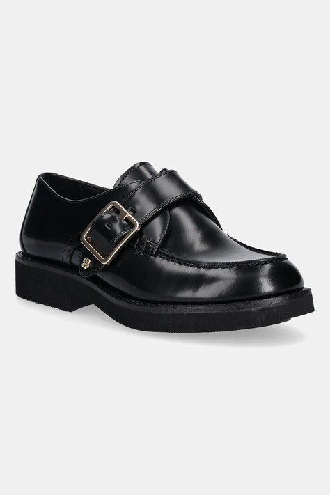 BOSS pantofi de piele Eleri culoarea negru, cu platformă, 50548740