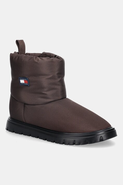 Tommy Jeans śniegowce TJW SNOW BOOT kolor brązowy EN0EN02823