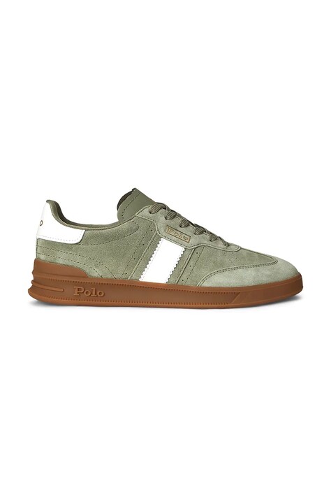 Замшеві кросівки Polo Ralph Lauren Htr Aera колір зелений 804956688009