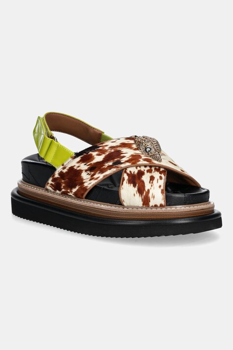 Kurt Geiger London sandały Orson Cross Strap Sandal damskie kolor czarny na platformie 9992239189