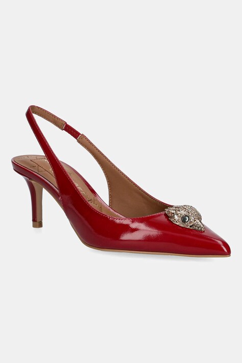 Kurt Geiger London szpilki skórzane Belgravia Sling Back kolor bordowy 9786950319