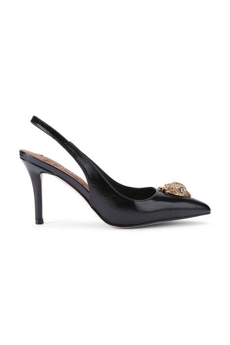 Kurt Geiger London szpilki skórzane Belgravia High Sling kolor czarny 3422800309