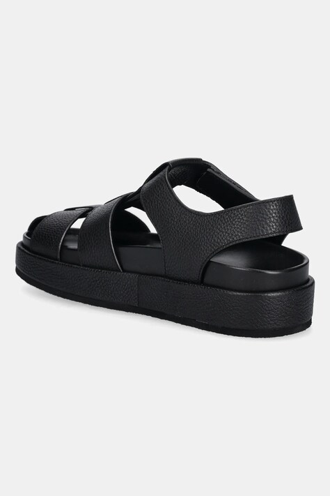 Шкіряні сандалі Tory Burch Kira Fisherman Sport Sandal — AW25-OBD0BB, чорний — фото 3