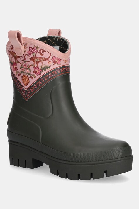 Barbour kalosze Barbour x Farm Rio Thais Short Welly damskie kolor zielony LRF0123MI11
