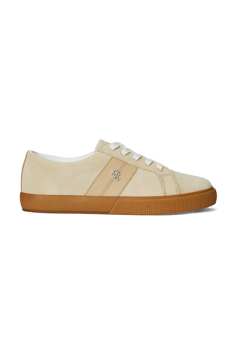 Semišové tenisky Lauren Ralph Lauren Janson II dámské, béžová barva, 802868344004