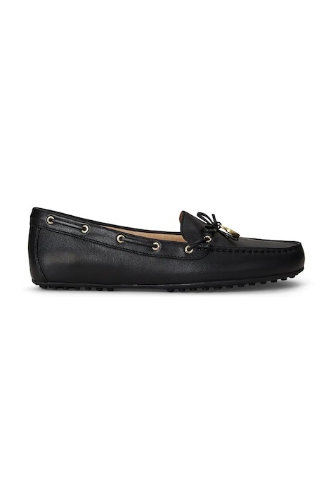 Кожаные мокасины Lauren Ralph Lauren Wylie цвет чёрный на плоском ходу 802967751001