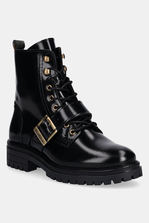 Δερμάτινες μπότες Barbour Ouseburne γυναικείες, χρώμα: μαύρο, LFO0772BK71