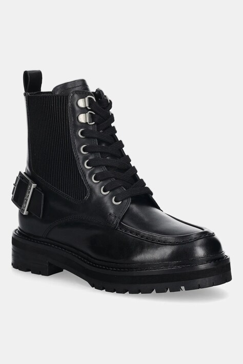 Δερμάτινες μπότες Barbour Leonie γυναικείες, χρώμα: μαύρο, LFO0778BK91