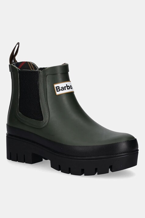 Barbour kalosze Halton damskie kolor zielony LRF0100OL12