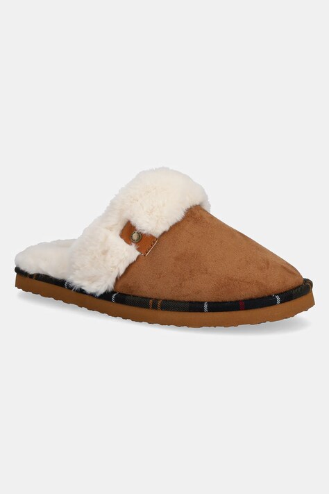 Παντόφλες Barbour Claudia χρώμα: καφέ, LSL0033TA51