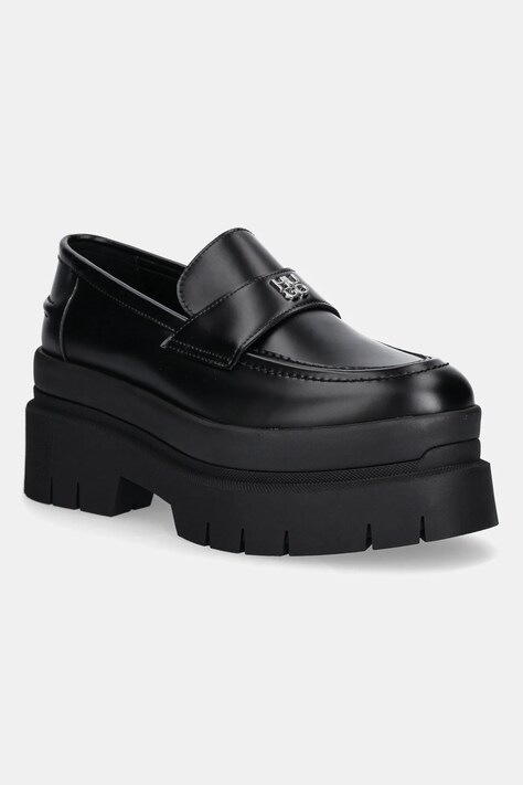 HUGO mocasini Kris culoarea negru, cu platformă, 50548194