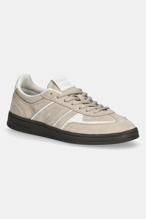 Замшевые кроссовки Tommy Jeans THE GREENWICH EDGE цвет бежевый EN0EN02838