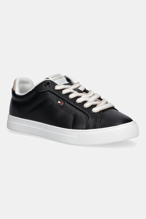 Tommy Hilfiger sneakers in pelle ICON COURT SNEAKER donna colore nero FW0FW08815