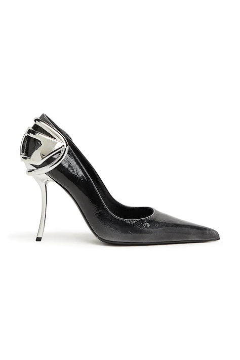 Diesel stilettos de piele D-Ten&Half P culoarea negru, Y03426-P8399-HA891