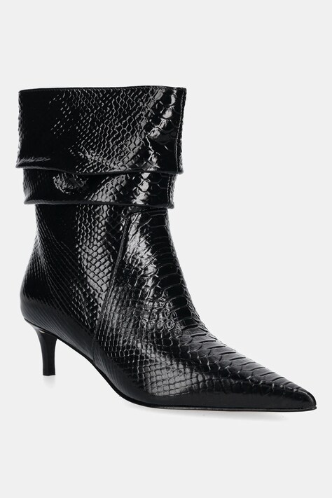 MICHAEL Michael Kors botki skórzane Dawn damskie kolor czarny na szpilce 40T5DWME5L.001