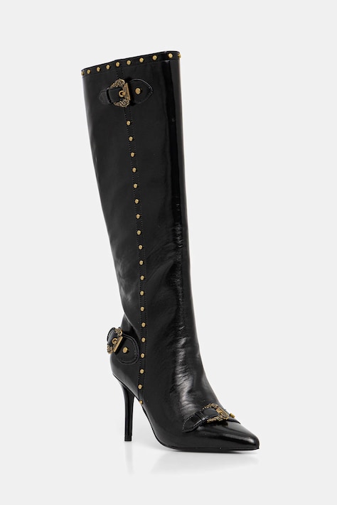 Чоботи Versace Jeans Couture колір чорний на шпильці 79VA3S58 ZSC35 899