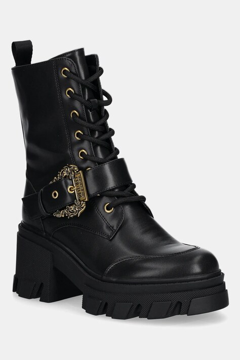 Versace Jeans Couture botki damskie kolor czarny na słupku 79VA3S86 71570 899