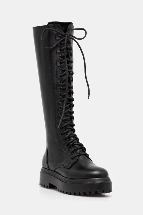 Le Silla stivali in pelle Stivale Ranger donna colore nero  6483R020M1PPCHI001