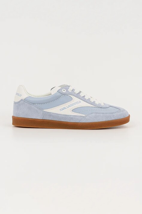 Karl Lagerfeld sneakersy zamszowe KANDIDATE damskie kolor niebieski KL63855
