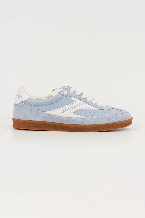 Karl Lagerfeld sneakersy zamszowe KANDIDATE damskie kolor niebieski KL63855
