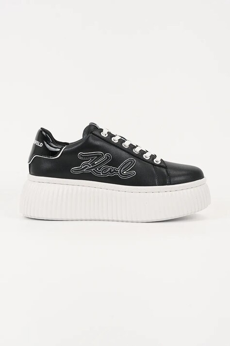 Karl Lagerfeld sneakersy skórzane KREEPER LO kolor czarny KL42311A