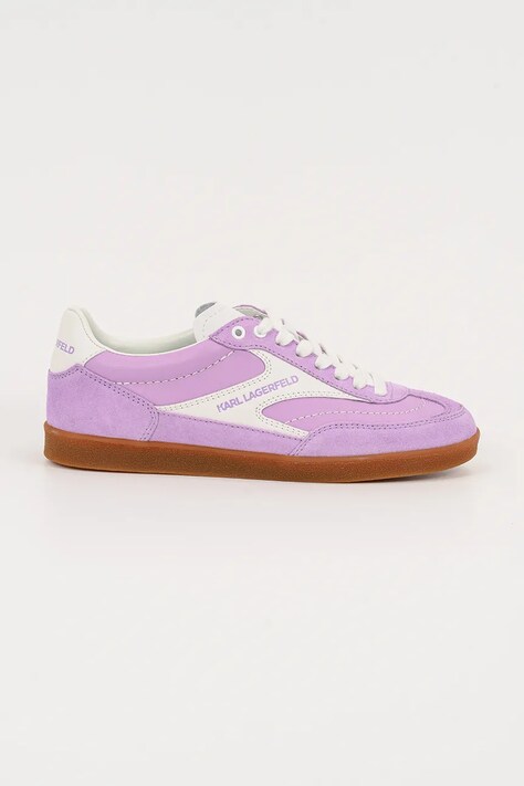 Karl Lagerfeld sneakersy skórzane KANDIDATE damskie kolor fioletowy KL63855