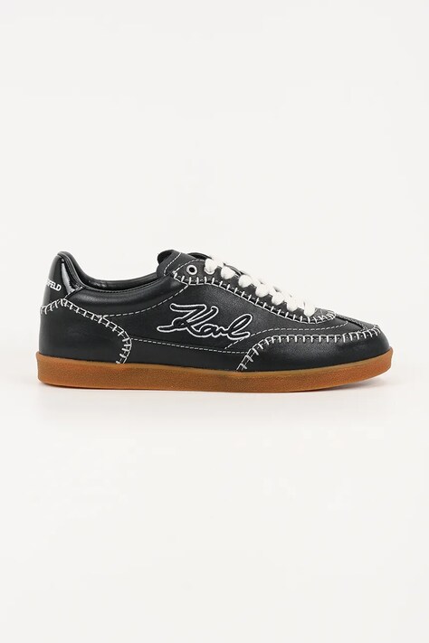 Karl Lagerfeld sneakersy skórzane KANDIDATE damskie kolor czarny KL63810A