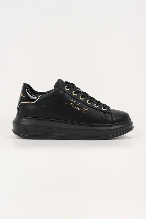 Karl Lagerfeld sneakersy skórzane KAPRI damskie kolor czarny KL62518