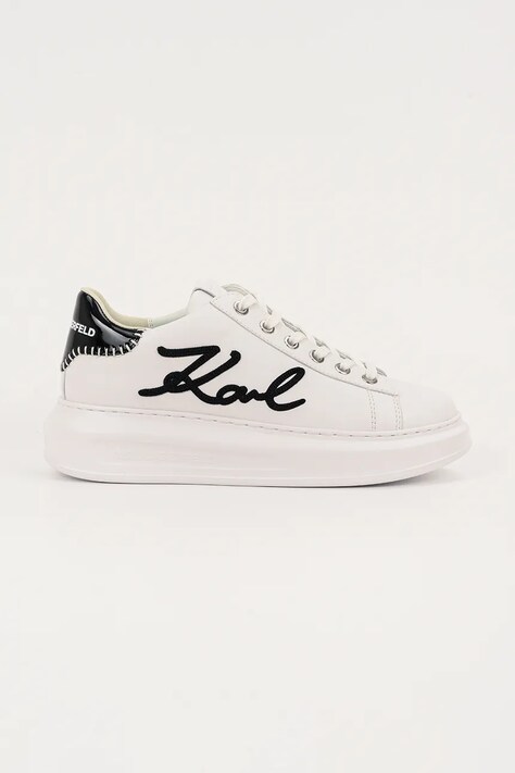 Karl Lagerfeld sneakersy skórzane KAPRI damskie kolor biały KL62572A