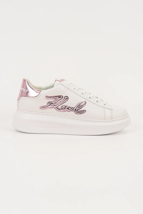 Karl Lagerfeld sneakersy skórzane KAPRI damskie kolor biały KL62511A