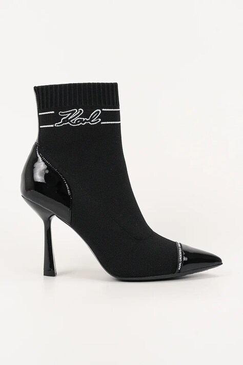 Karl Lagerfeld botine PANDARA culoarea negru, cu toc cui, KL31357