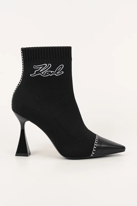 Karl Lagerfeld bokacsizma DEBUT II fekete, magassarkú, KL32062