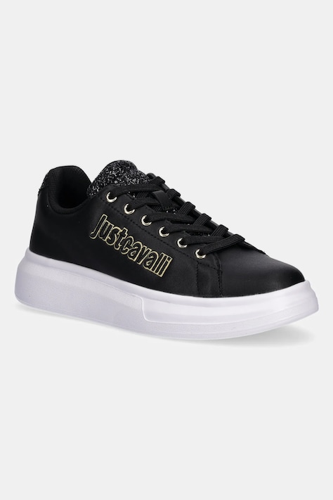 Just Cavalli sneakers din piele culoarea negru, 79RA3SB3ZPB46899