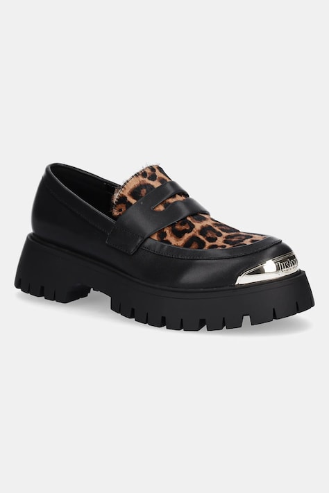 Just Cavalli mokaszin fekete, lapos talpú, 79RA3S88ZSD18LS1