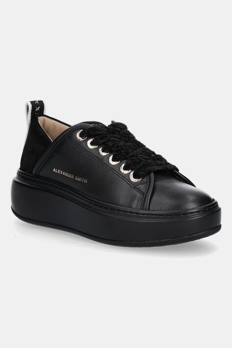 Alexander Smith sneakers in pelle Wembley High donna colore nero ASBCWHW0525TBK